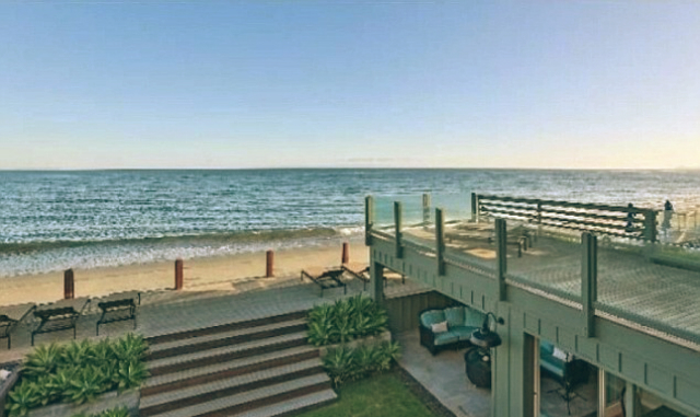 Leonardo DiCaprio Malibu Beach Home celebrity homes deck outside beach