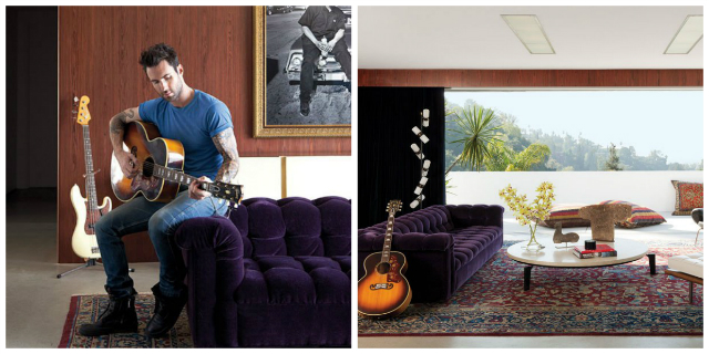 Celebrity homes - Adam Lavine living room 2