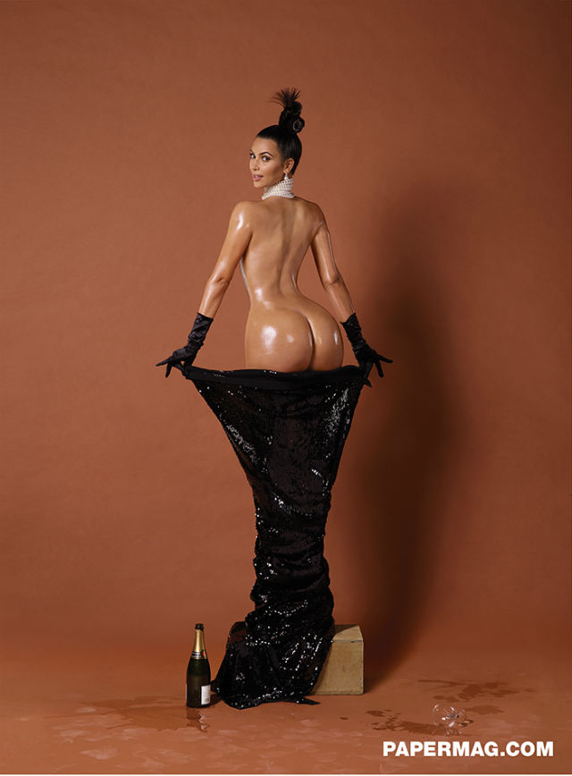 Kim Kardashian Naked Front Nude Paper Magazine Butt Winter Cover (3)